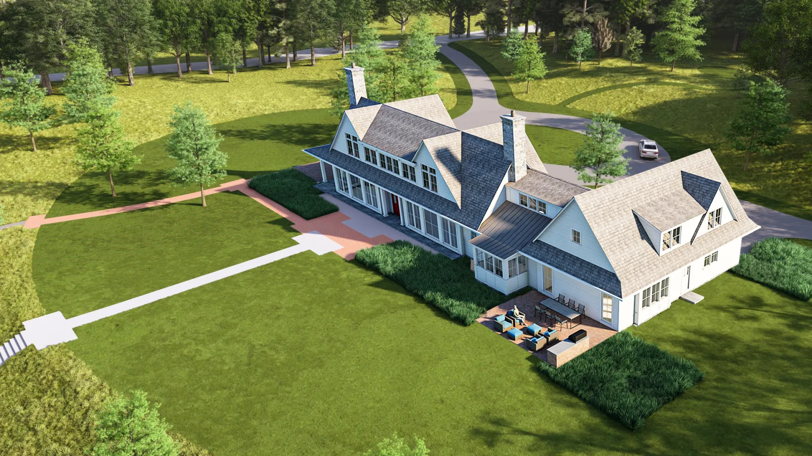 Twin gables exterior